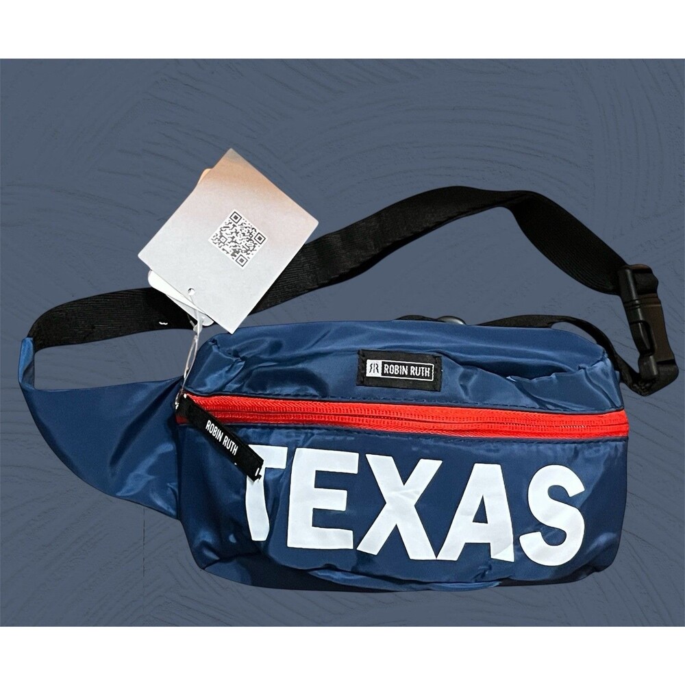 Robin Ruth Texas Waist Bag Fanny Pack NWT Navy Red White Adjustable Belt Unisex
